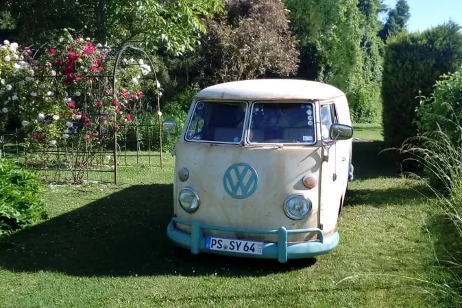 Een Oud Volkswagen Busje